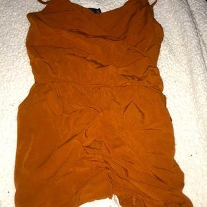 Orangish brown romper(tie back) for kids